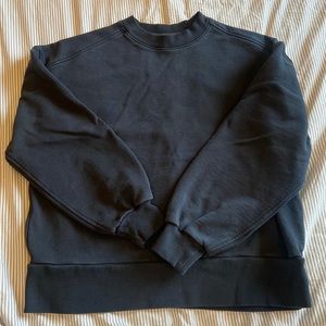 Everlane Oversized Black Crewneck Sweatshirt